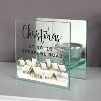 Personalised Christmas Village Mirrored Glass Tea Light Holder Extra Image 2 Preview